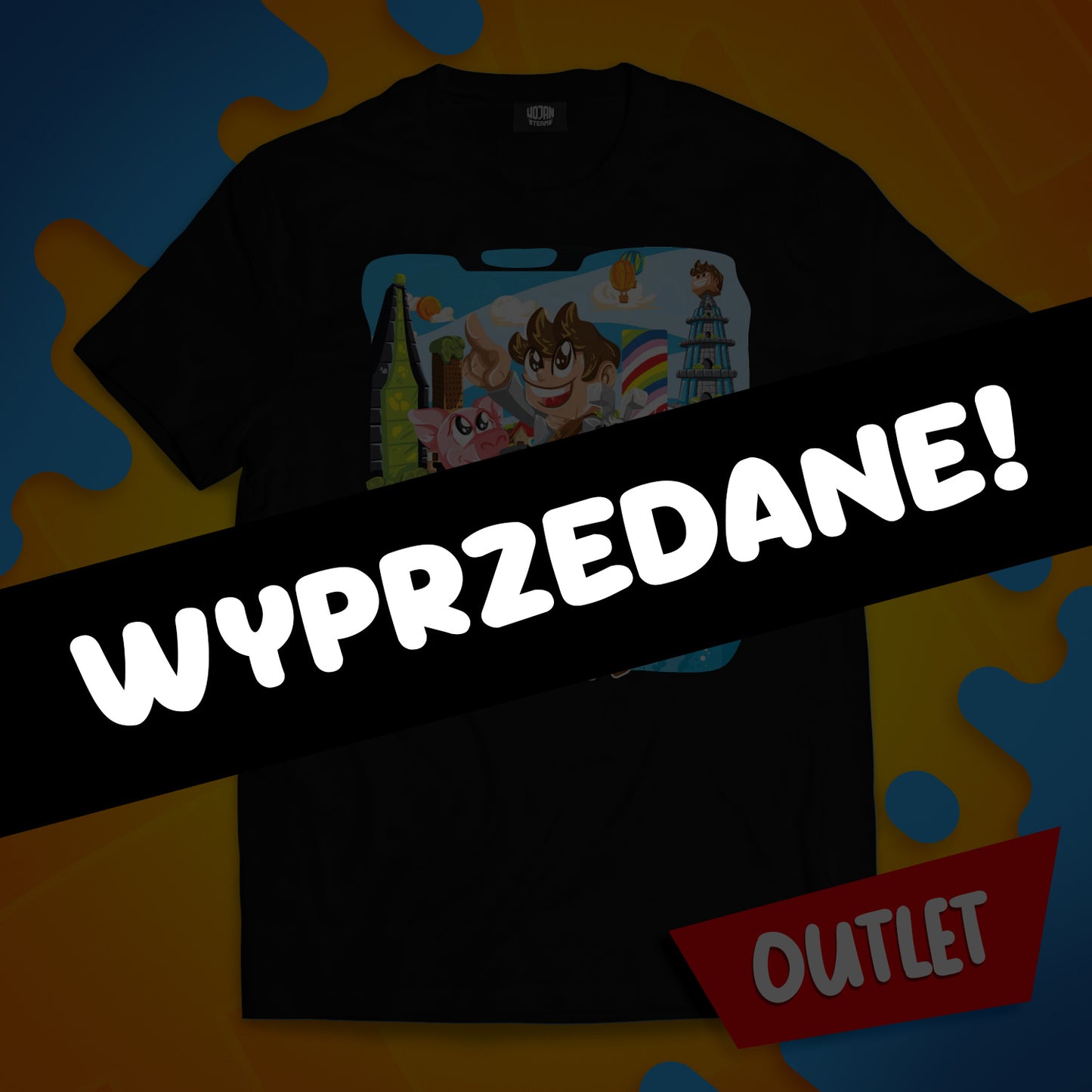 KOSZULKA WOJAN TEAM WOJANOWICE - CZARNA