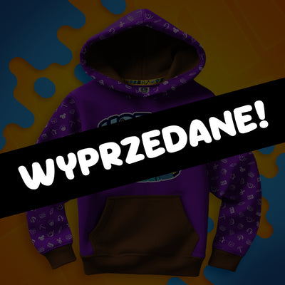 BLUZA *FULL WZÓR* NOOBEK W LOGO - BRĄZOWA