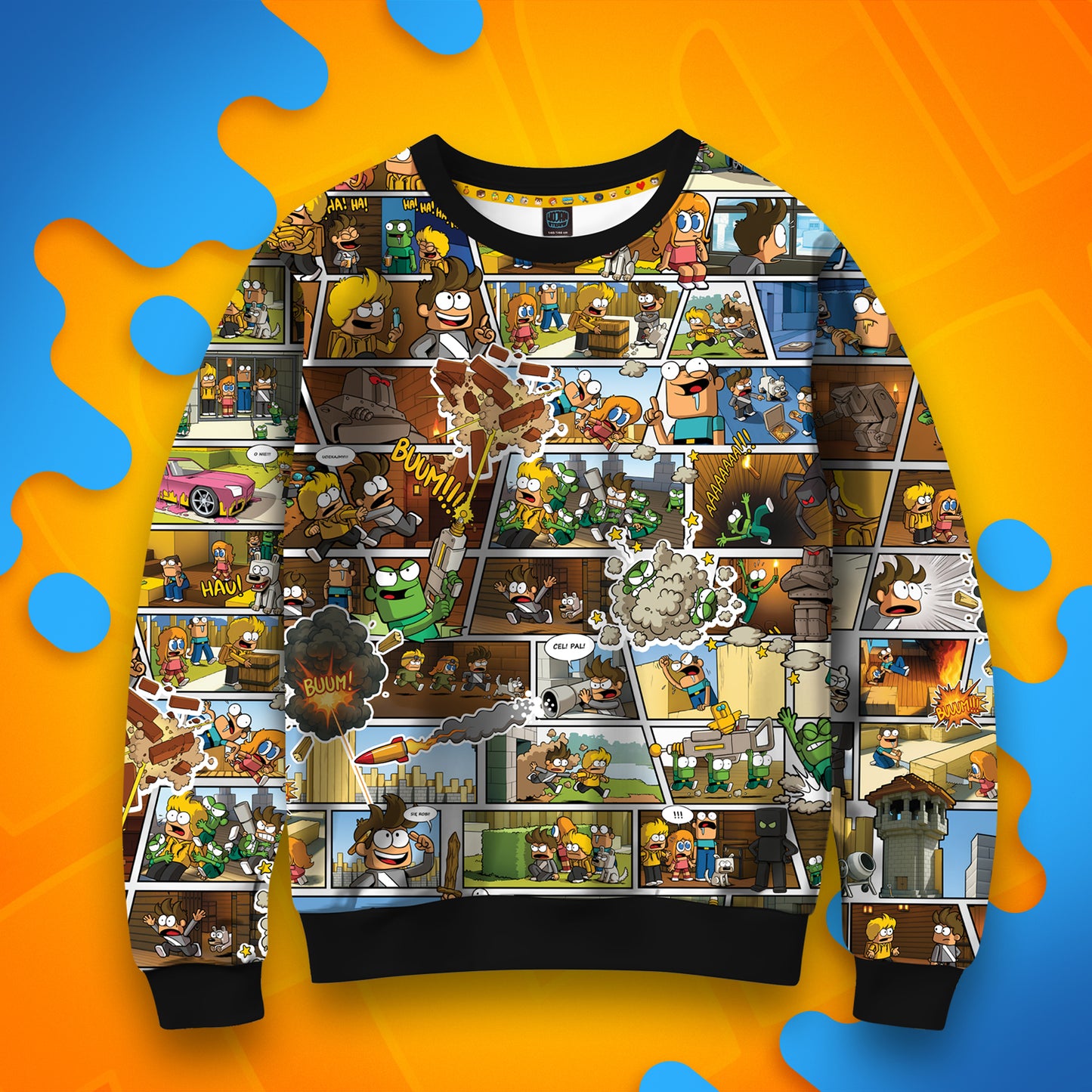BLUZA *FULLPRINT* KOMIKS WOJANOWICE