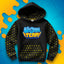 BLUZA *FULL WZÓR* LOGO WOJAN TEAM - CZARNA