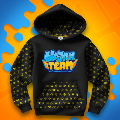 BLUZA *FULL WZÓR* LOGO WOJAN TEAM - CZARNA