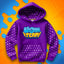 BLUZA *FULL WZÓR* LOGO WOJAN TEAM - FIOLETOWA