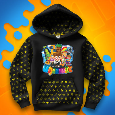 BLUZA *FULL WZÓR* MIASTO WOJANOWICE - CZARNA