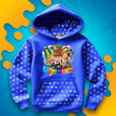 BLUZA *FULL WZÓR* MIASTO WOJANOWICE - NIEBIESKA