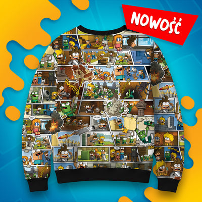 BLUZA *FULLPRINT* KOMIKS WOJANOWICE