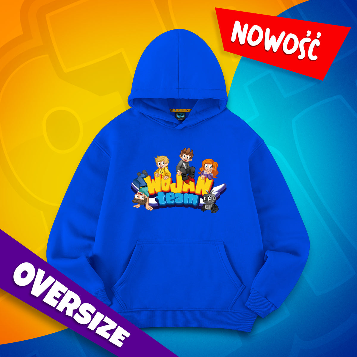 BLUZA OVERSIZE *PREMIUM* - WOJAN TEAM - NIEBIESKA