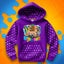 BLUZA *FULL WZÓR* MIASTO WOJANOWICE - FIOLETOWA