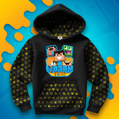 BLUZA *FULL WZÓR* WOJAN TEAM SKINY - CZARNA