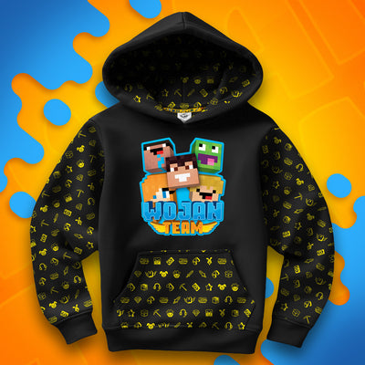 BLUZA *FULL WZÓR* WOJAN TEAM SKINY - CZARNA