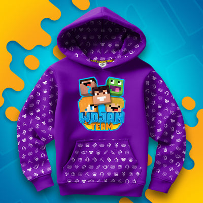 BLUZA *FULL WZÓR* WOJAN TEAM SKINY - FIOLETOWA