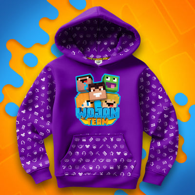 BLUZA *FULL WZÓR* WOJAN TEAM SKINY - FIOLETOWA