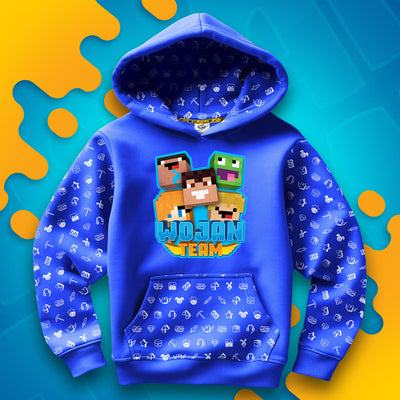 BLUZA *FULL WZÓR* WOJAN TEAM SKINY - NIEBIESKA