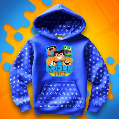 BLUZA *FULL WZÓR* WOJAN TEAM SKINY - NIEBIESKA