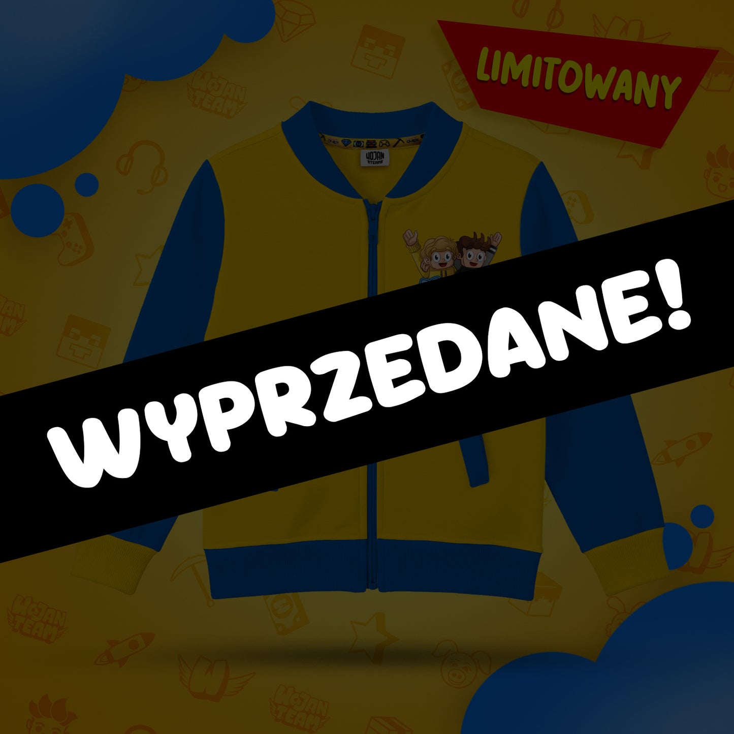 *LIMITOWANA* BLUZA "PLECAK" ROZPINANA - ŻÓŁTA