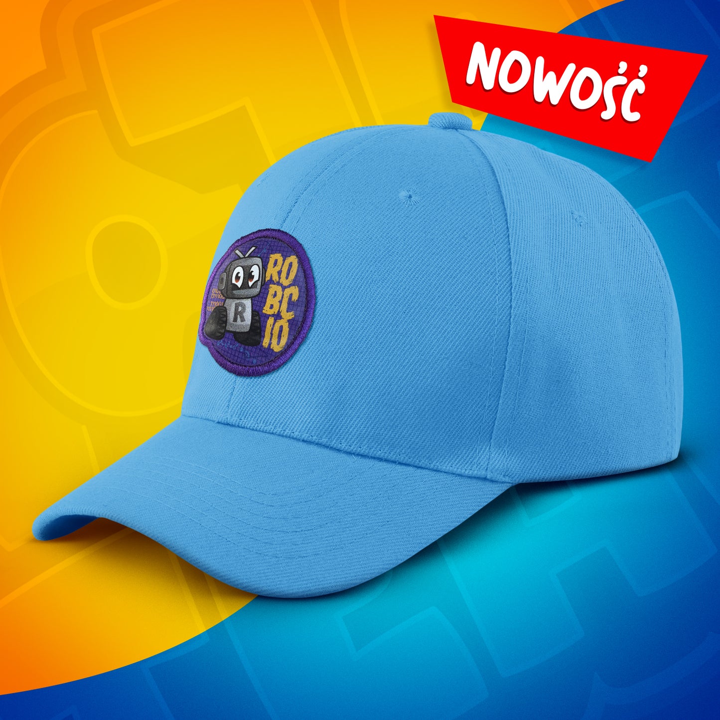 CZAPKA Z ZAGIĘTYM DASZKIEM ROBCIO - NIEBIESKA - WOJAN TEAM