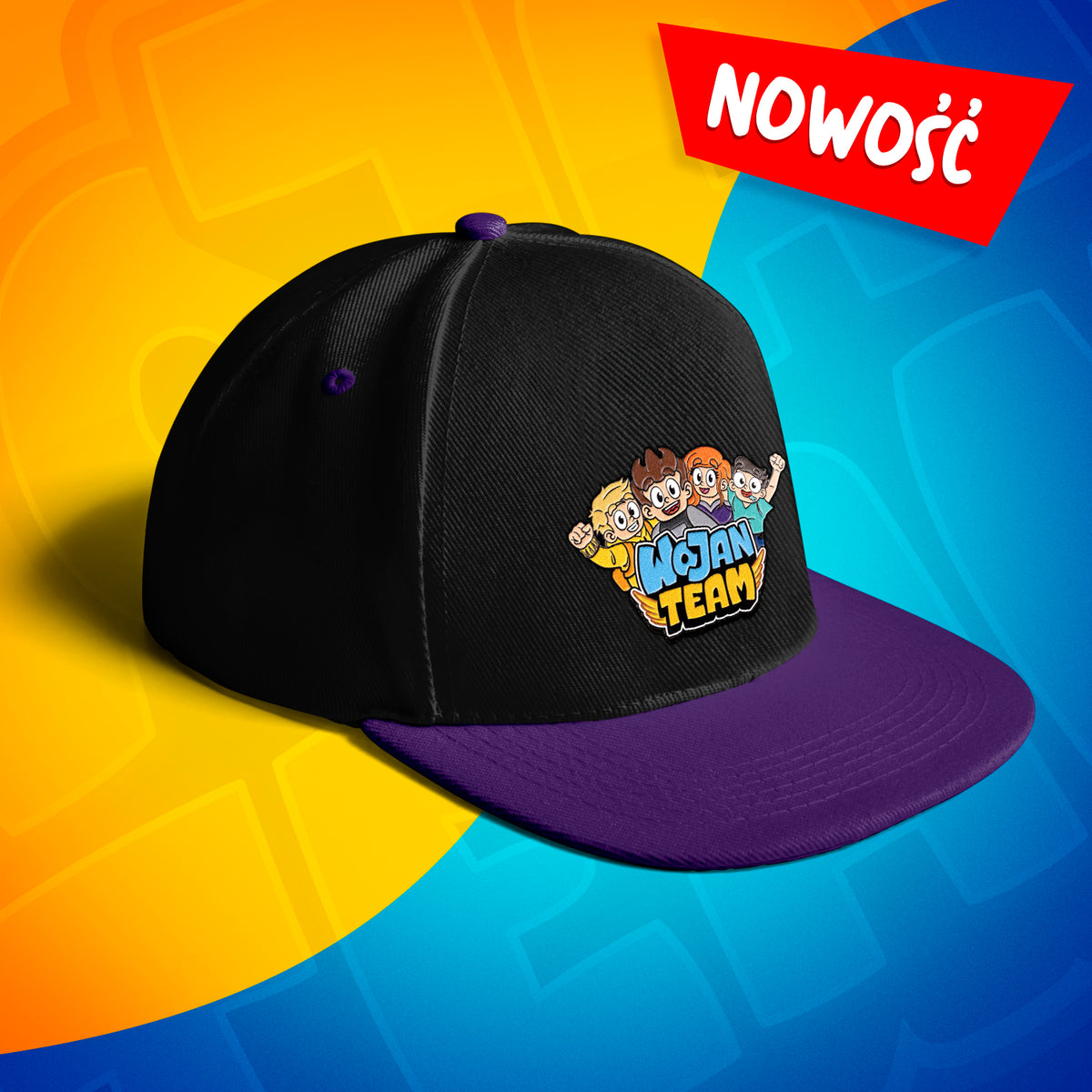 CZAPKA Z DASZKIEM SNAPBACK - WOJAN TEAM - FIOLETOWA