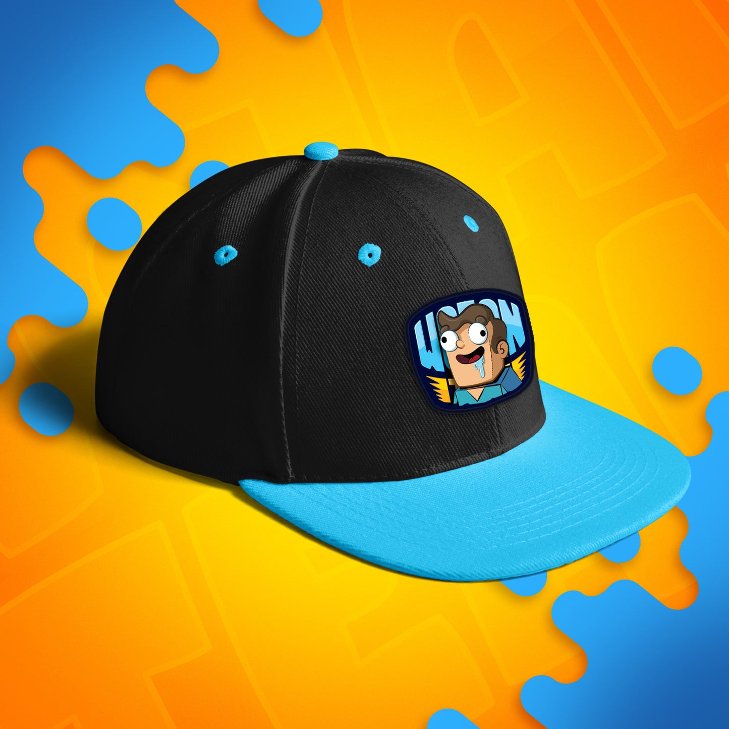 CZAPKA Z DASZKIEM SNAPBACK - NOOBEK - NIEBIESKA