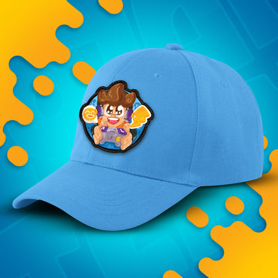 CZAPKA Z ZAGIĘTYM DASZKIEM - GAMER - SKY BLUE