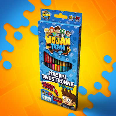 DWUSTRONNE KREDKI OŁÓWKOWE 12 SZTUK + TEMPERÓWKA *GRATIS* 2025