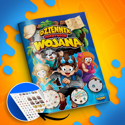 DZIENNIK ODKRYWCÓW WOJANA + NAKLEJKI *AŻ 64 STRONY A4*