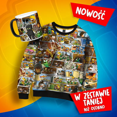 Zestaw Bluza FULLPRINT Komiks „Wojanowice: Na Tropie Zdrajcy” i magiczny kubek 300 ml - w zestawie taniej.
