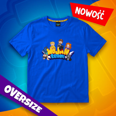 KOSZULKA OVERSIZE *PREMIUM* - WOJAN TEAM - NIEBIESKA