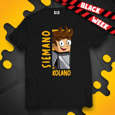 KOSZULKA SIEMANO KOLANO - CZARNA