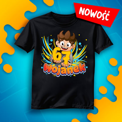 KOSZULKA WOJANEK SIX SEVEN - CZARNA