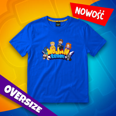 KOSZULKA OVERSIZE *PREMIUM* - WOJAN TEAM - NIEBIESKA