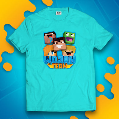 KOSZULKA SKINY WOJAN TEAM - TURKUSOWA