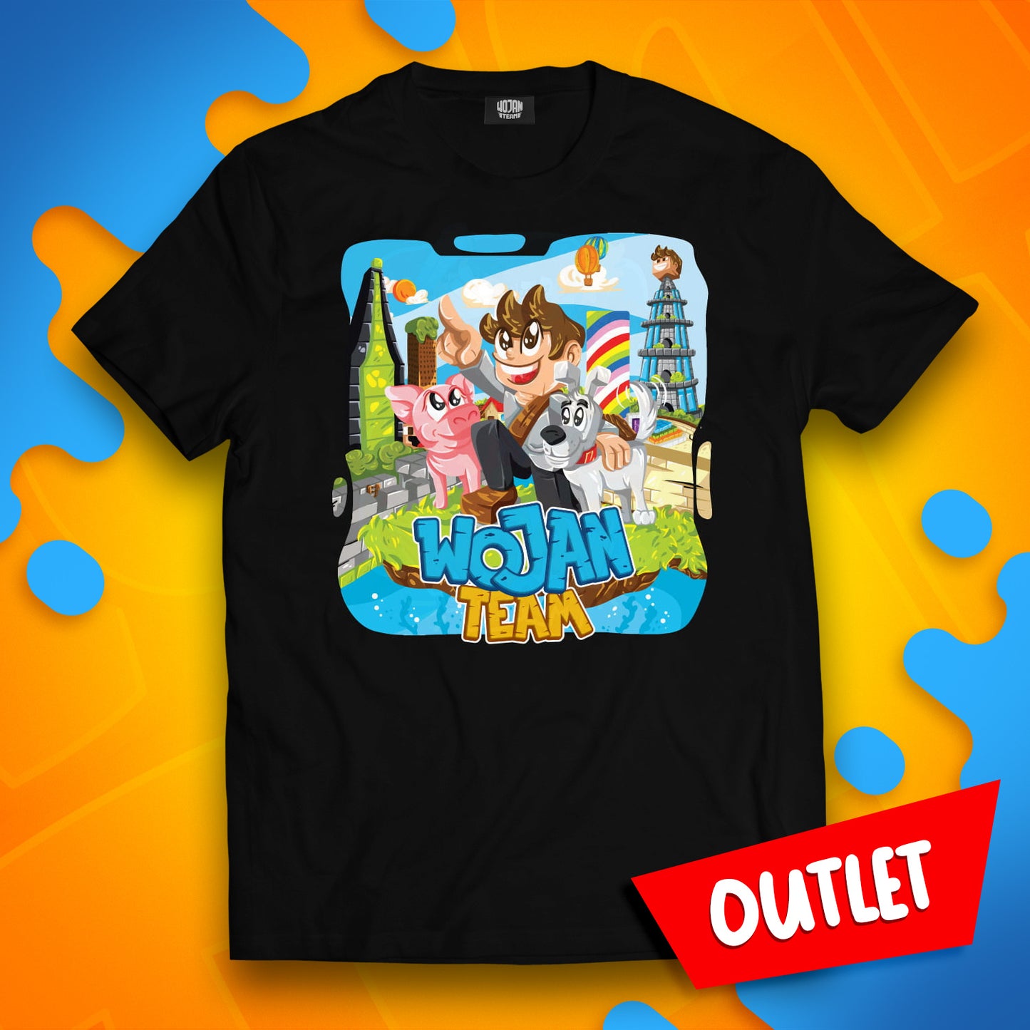 KOSZULKA WOJAN TEAM WOJANOWICE - CZARNA