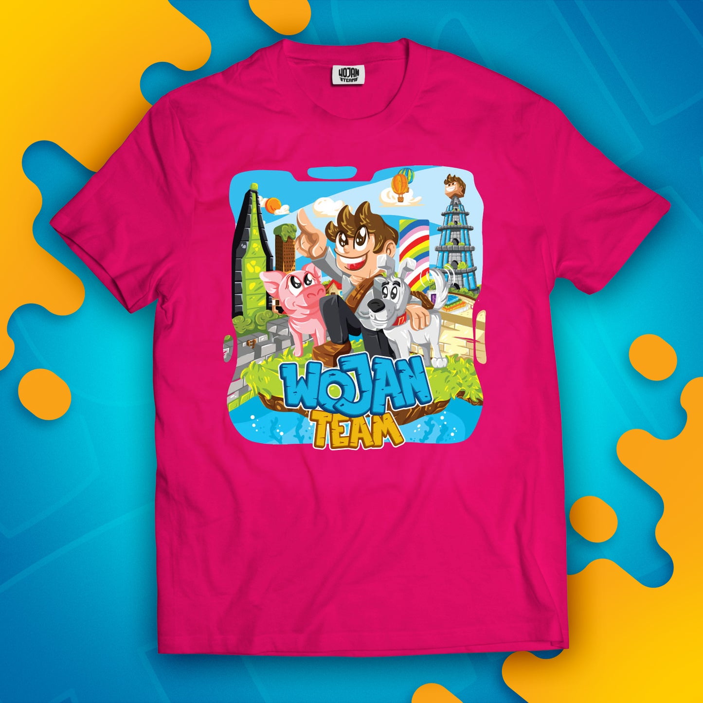 KOSZULKA WOJAN TEAM WOJANOWICE - RÓŻOWA