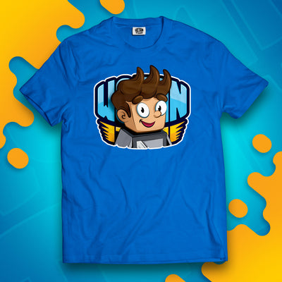 KOSZULKA WOJAN W LOGO WOJAN TEAM - NIEBIESKA