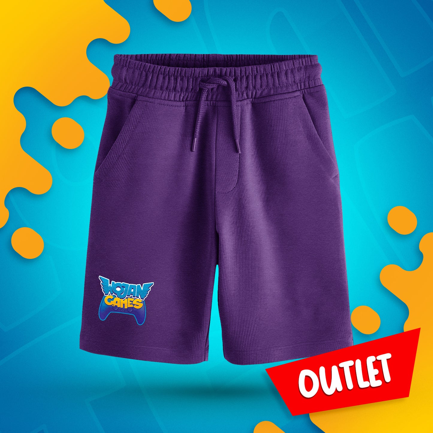 KRÓTKIE SPODENKI LOGO WOJAN GAMES - FIOLETOWE