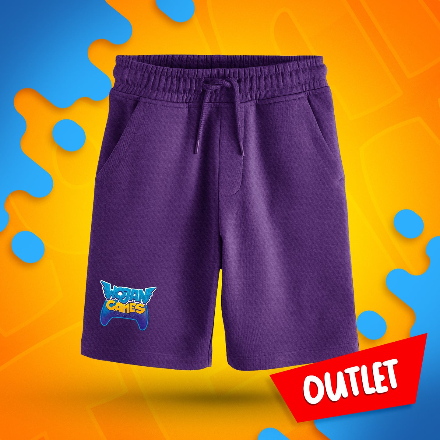KRÓTKIE SPODENKI LOGO WOJAN GAMES - FIOLETOWE