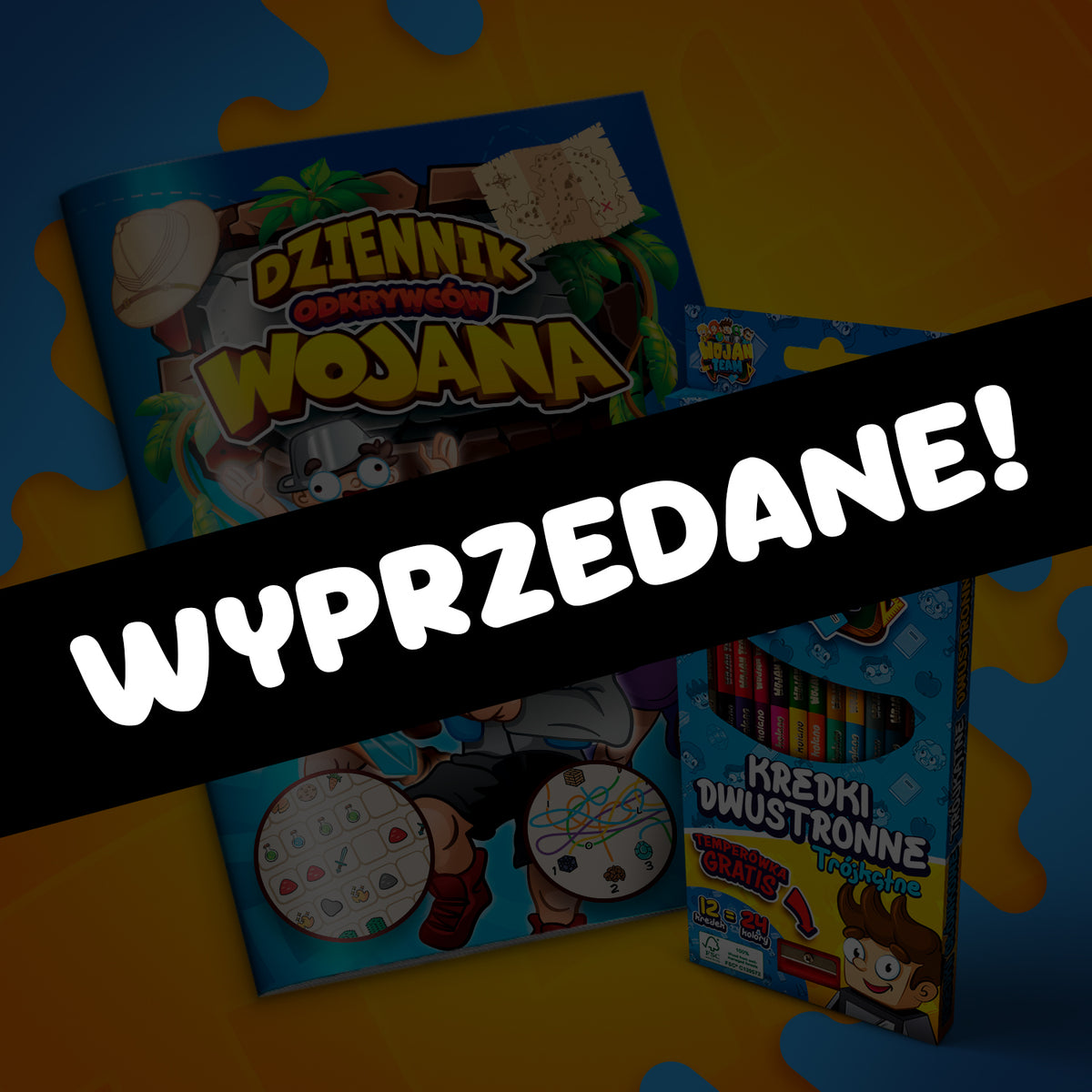 ZESTAW ODKRYWCY WOJAN TEAM - DZIENNIK ODKRYWCÓW WOJANA + KREDKI WOJAN TEAM