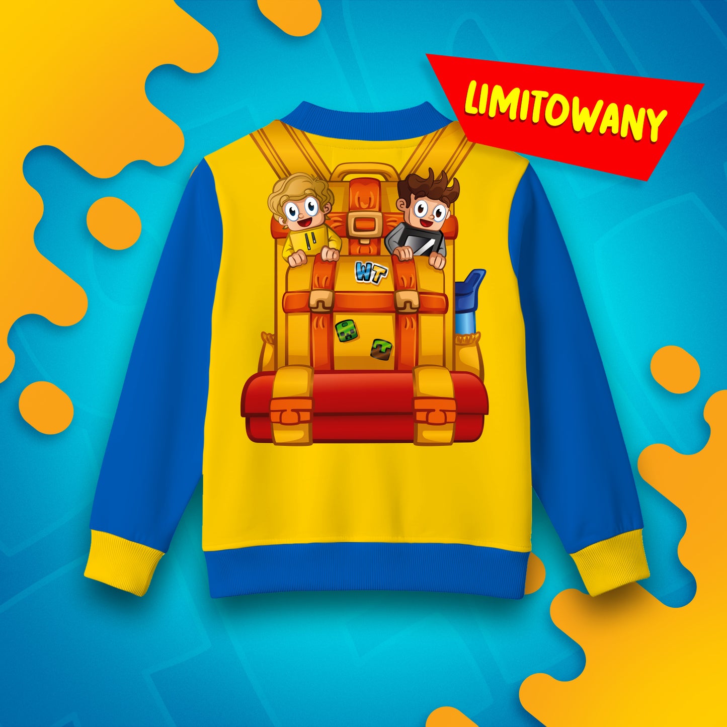 *LIMITOWANA* BLUZA "PLECAK" ROZPINANA - ŻÓŁTA