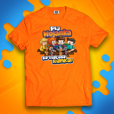 *LIMITOWANA* KOSZULKA "PIJ WOJANKA DO BIAŁEGO RANKA" - POMARAŃCZOWA