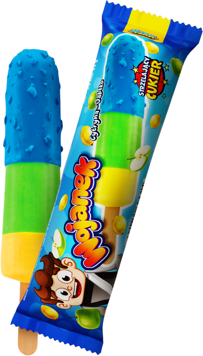 z sosem truskawkowym w polewie o smaku coli