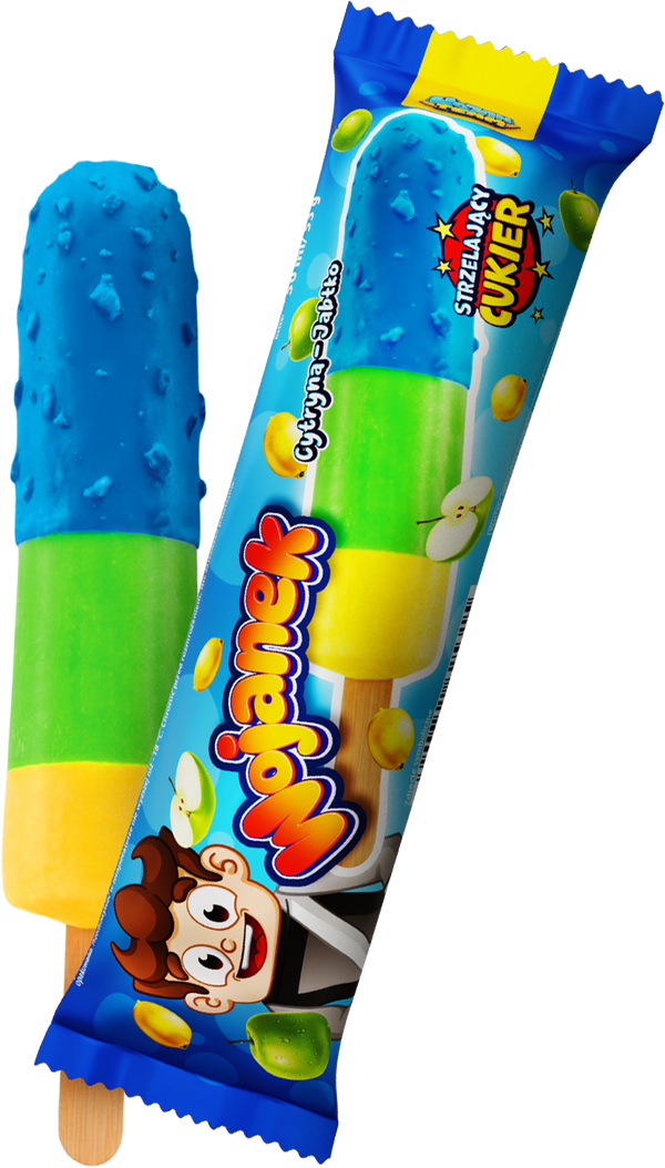 z sosem truskawkowym w polewie o smaku coli