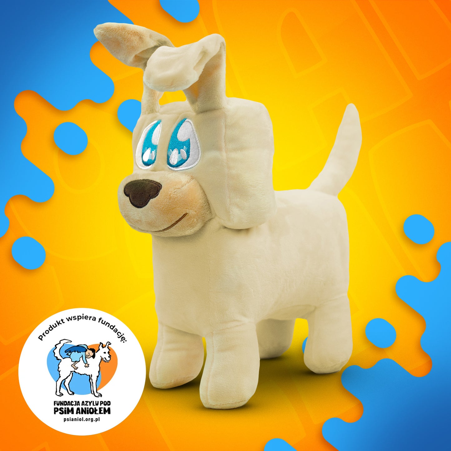 MASKOTKA *PREMIUM* PIESEK PIMPEK - 28 CM