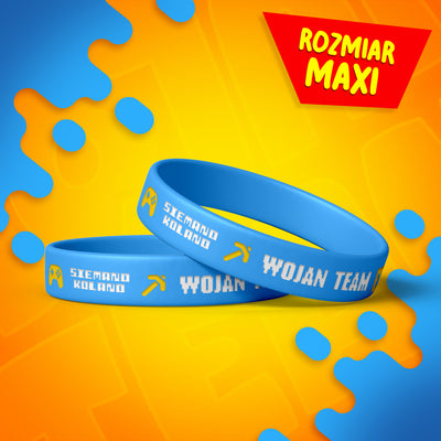 *MAXI* MAGICZNA OPASKA *ŚWIECĄCA* WOJAN TEAM - NIEBIESKA