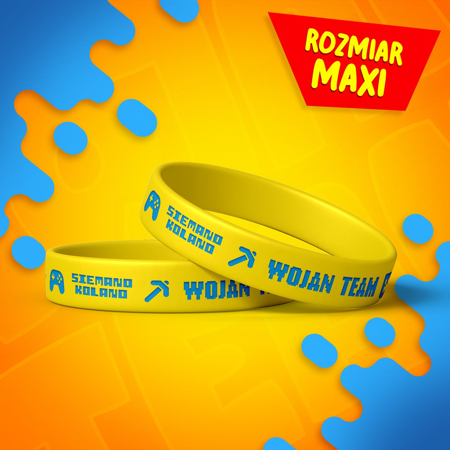 *MAXI* MAGICZNA OPASKA *ŚWIECĄCA* WOJAN TEAM - ŻÓŁTA