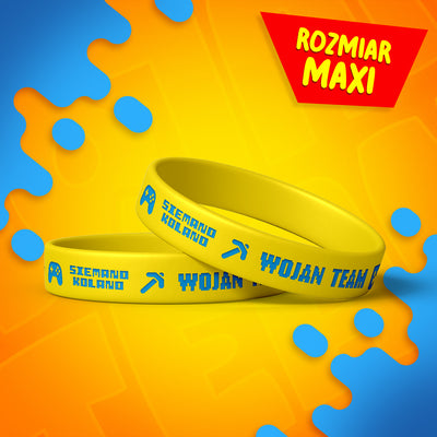 *MAXI* MAGICZNA OPASKA *ŚWIECĄCA* WOJAN TEAM - ŻÓŁTA