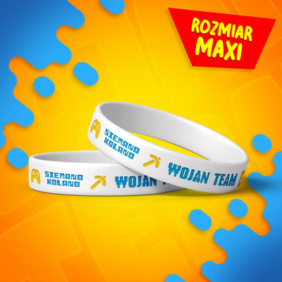 *MAXI* MAGICZNA OPASKA *ŚWIECĄCA* WOJAN TEAM - BIAŁA