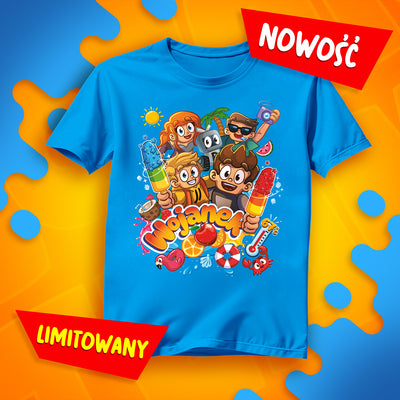 *LIMITOWANA* KOSZULKA „WOJANKOWE LODY” – NIEBIESKA