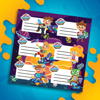 NAKLEJKI SZKOLNE 2024 - KOSMICZNE WOJANOWICE - AŻ 6 SZTUK!