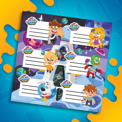 NAKLEJKI SZKOLNE 2024 - WOJANOWICE NA KSIĘŻYCU - AŻ 6 SZTUK!