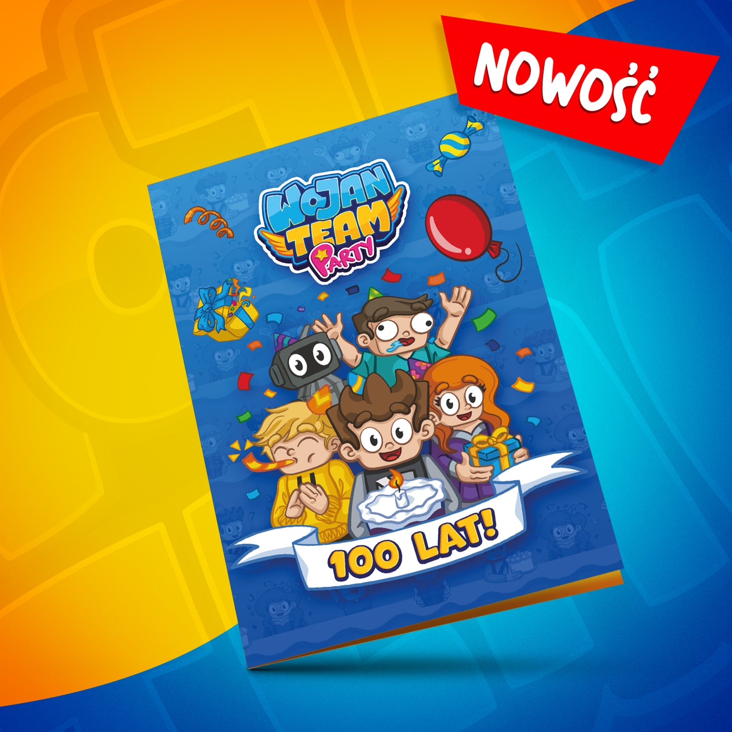 Kartka urodzinowa Wojan Team z bohaterami Wojanowic.