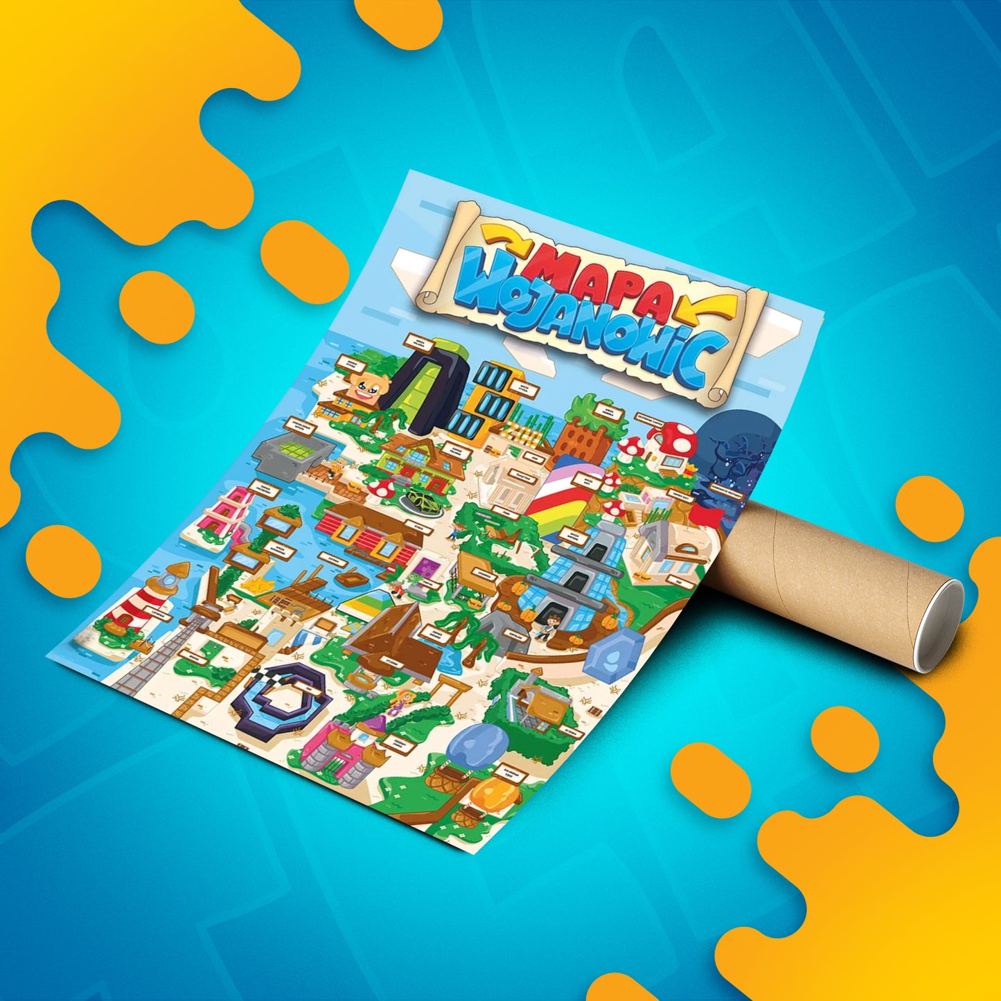 PLAKAT MAPA WOJANOWICE